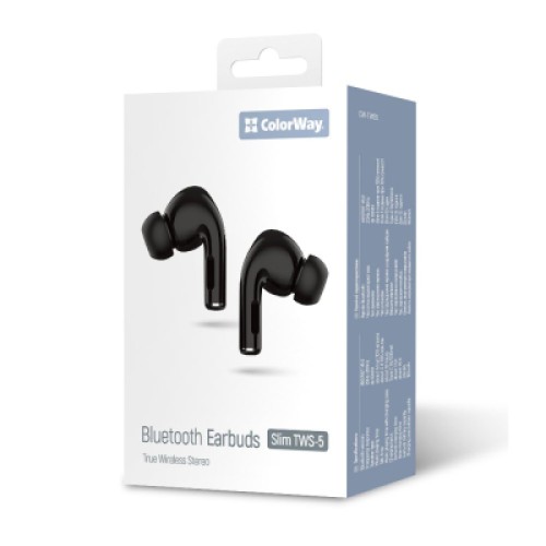 Наушники ColorWay Slim TWS-5 Earbuds Black (CW-TWS5BK)