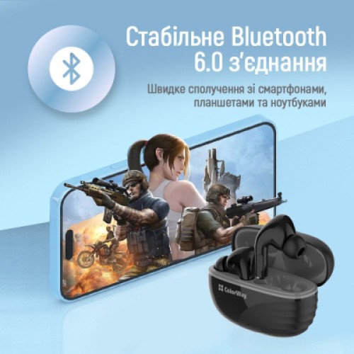 Наушники ColorWay Slim TWS-5 Earbuds Black (CW-TWS5BK)