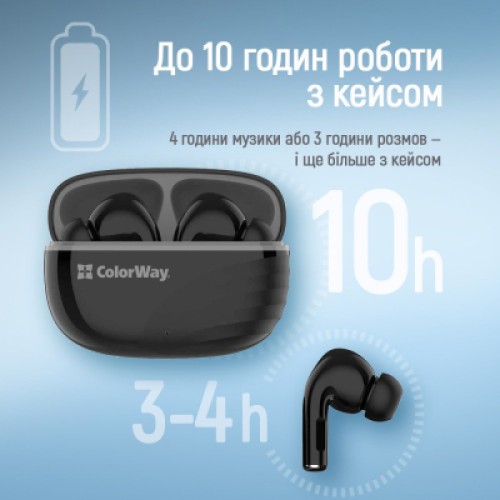 Наушники ColorWay Slim TWS-5 Earbuds Black (CW-TWS5BK)
