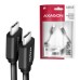 Дата кабель USB-C to USB-C 0.6m 60W black AXAGON (BUCM-CM10TB)