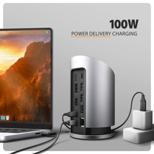 Концентратор AXAGON USB-C 9-in-1 wireless 15W PD100W 0.6m (HMC-WL9) Концентратор AXAGON USB-C 9-in-1 wireless 15W PD100W 0.6m (HMC-WL9)