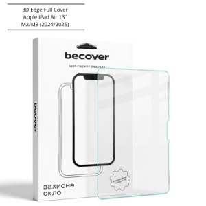 Стекло защитное BeCover 3D Edge Full Cover Apple iPad Air 13" M2/M3 (2024/2025) (714775)