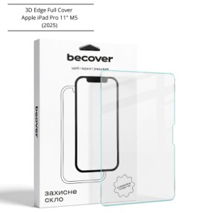Стекло защитное BeCover 3D Edge Full Cover Apple iPad Pro 11" M5 (2025) (714776)