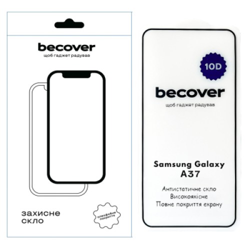 Стекло защитное BeCover 10D Samsung Galaxy A37 SM-A376 Black (714917) Стекло защитное BeCover 10D Samsung Galaxy A37 SM-A376 Black (714917)