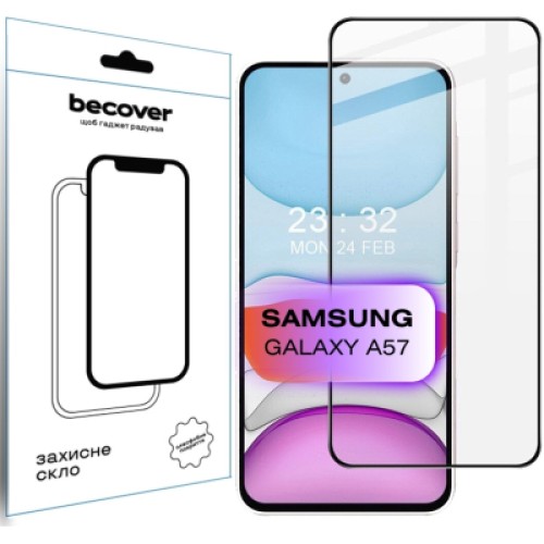 Стекло защитное BeCover Samsung Galaxy A57 SM-A576 Black (714918)