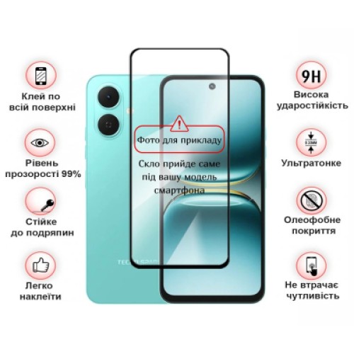 Стекло защитное BeCover 10D Tecno Spark Go 2 (KM4) Black (714370)