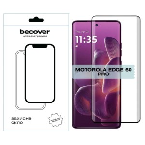 Стекло защитное BeCover EDGE Motorola Edge 60 Pro Black (714771)