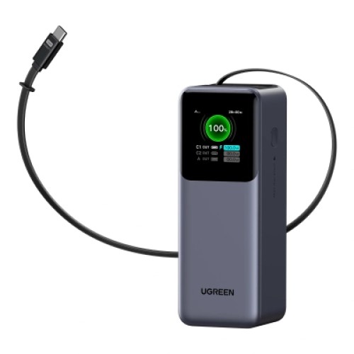Батарея универсальная Ugreen 20000mAh 165W with Retractable Cable (PB726 55987B)