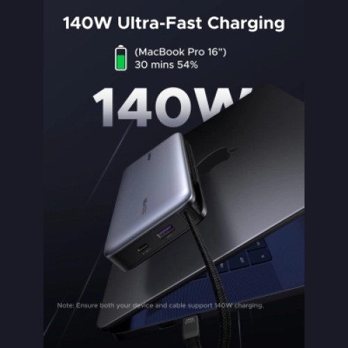 Батарея универсальная Ugreen 25000mAh 165W DualCable (PB552 55995B)