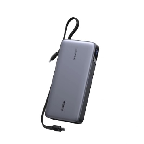 Батарея универсальная Ugreen 25000mAh 165W DualCable (PB552 55995B)