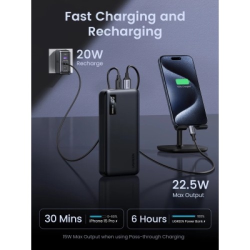 Батарея универсальная Ugreen 20000mAh 20W Two-way Fast Charging (PB312 25683)