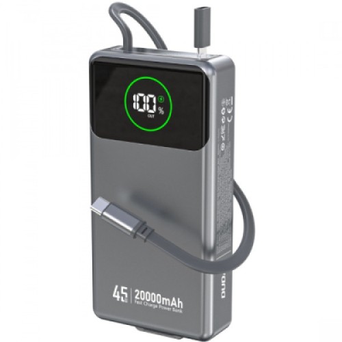 Батарея универсальная Dudao K31Pro 20000mAh 45W PD, QC, with built-in USB-C/Lightning cables (6977196682010)