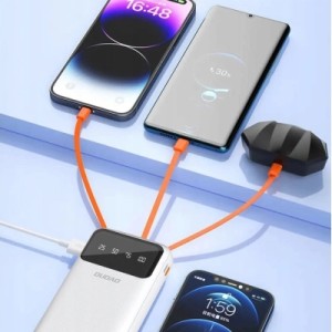 Батарея універсальна Dudao K6Pro+ 20000mAh 10W with USB-C/Lightning/MicroUSB/USB-A cables (6977196682409)