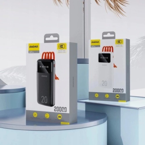 Батарея универсальная Dudao K6Pro+ 20000mAh 10W with USB-C/Lightning/MicroUSB/USB-A cables (6977196682409)