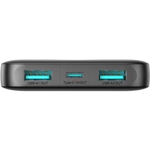 Батарея универсальная JOYROOM 10000mAh 12W 2*USB-A, USB-C In/Out, Black (JR-PBF12 / 6956116713256)