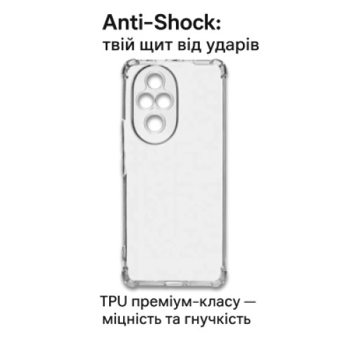 Чехол для мобильного телефона BeCover Anti-Shock Honor 200 Clear (714953) Чехол для мобильного телефона BeCover Anti-Shock Honor 200 Clear (714953)