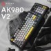 Клавиатура Ajazz AK980 V2 Maillard Switch Wireless/Bluetooth/USB UA Black/Grey/Yellow (AK980-V2-M-BGY)