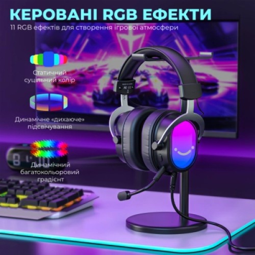 Наушники Fifine H16 7.1 RGB Black (H16) Наушники Fifine H16 7.1 RGB Black (H16)