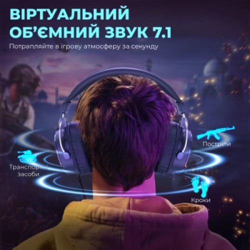 Наушники Fifine H16 7.1 RGB Black (H16) Наушники Fifine H16 7.1 RGB Black (H16)