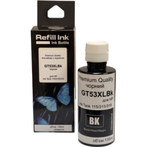 Чорнило Premium Quality HP GT53XLBk 135 ml, Jet Ink Tank 115/315/319 (70265159)
