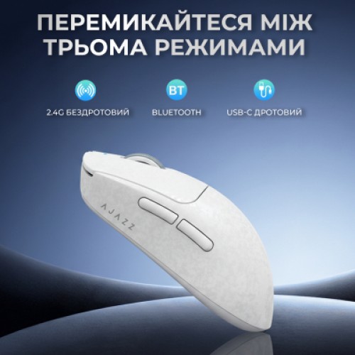 Мышка Ajazz AJ199 Carbon fiber Wireless/Bluetooth/USB White (AJ199-W) Мышка Ajazz AJ199 Carbon fiber Wireless/Bluetooth/USB White (AJ199-W)