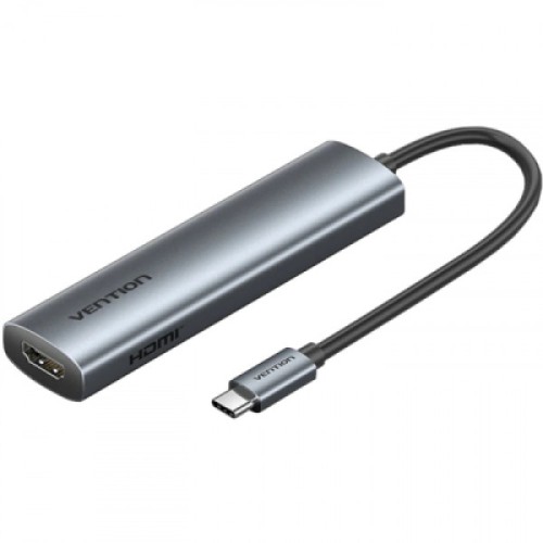 Концентратор VENTION USB-C 5-in-1 HDMI + USB 3.0 + USB 2.0 + USB-C 2.0 + PD 100W (TGLHB) Концентратор VENTION USB-C 5-in-1 HDMI + USB 3.0 + USB 2.0 + USB-C 2.0 + PD 100W (TGLHB)
