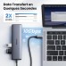Концентратор Ugreen USB-C to 1xUSB-A 3.2 + 1xUSB-A 2.0 + 2xUSB-C 3.2 + RJ45 + PD CM512 gray (45320) Концентратор Ugreen USB-C to 1xUSB-A 3.2 + 1xUSB-A 2.0 + 2xUSB-C 3.2 + RJ45 + PD CM512 gray (45320)