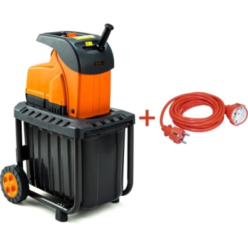 Измельчитель GTM DS2800/45 KIT, 220В, 2800Вт, до 45мм, ножі, 60л + подовжувач 10м (DS2800/45_KIT+ext.cord)