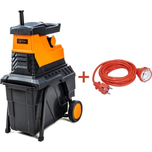 Измельчитель GTM MS2800/45 KIT, 220В, 2800Вт, до 45мм, фреза, 60л + подовжувач 10м (MS2800/45_KIT+ext.cord)