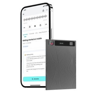 Цифровой диктофон Mobvoi TicNote with IA Shadow 64GB Black (NE-79)