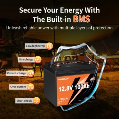 Батарея LiFePo4 YEAGULCH 12.8V 100Ah Mini Max (YEAGULCH-12,8V/100Ah Max) Батарея LiFePo4 YEAGULCH 12.8V 100Ah Mini Max (YEAGULCH-12,8V/100Ah Max)