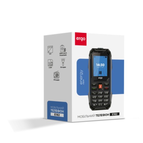 Мобильный телефон Ergo E182 Black Мобильный телефон Ergo E182 Black