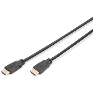 Кабель мультимедийный HDMI M to HDMI M 5.0m 4K60Hz Ethernet black Digitus (DK-330123-050-S)