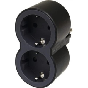 Мережевий розгалужувач Legrand Стандарт 2х2К+C передні розетки (694517)