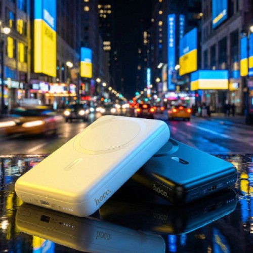 Батарея универсальная HOCO 10000mAh Grace PD/20W Magnetic White (J141 / 714985)