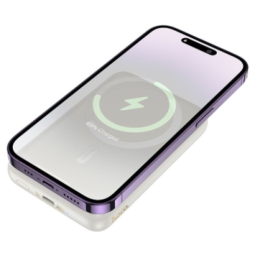 Батарея универсальная HOCO 10000mAh Grace PD/20W Magnetic White (J141 / 714985)