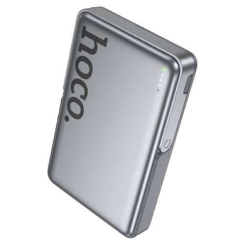 Батарея универсальная HOCO 10000mAh Sunlight PD/20W Magnetic with stand Metal Grey (Q36A / 714987)