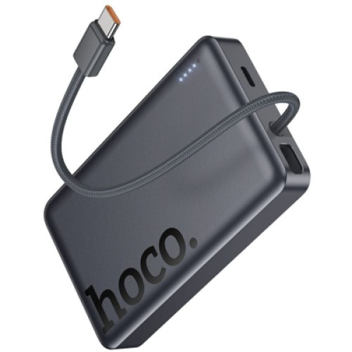 Батарея универсальная HOCO 10000 mAh Origen Dual PD/20W Magnetic with cable Type-C Metal Gray (Q44 / 714983)