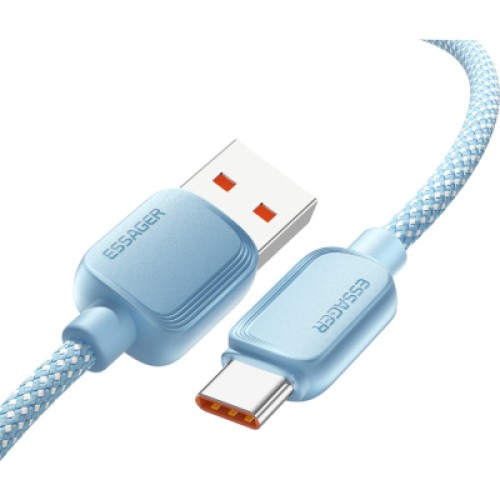 Дата кабель USB 2.0 AM to USB-C 1.0m 100W blue Essager (EXC7A-WL03-P)