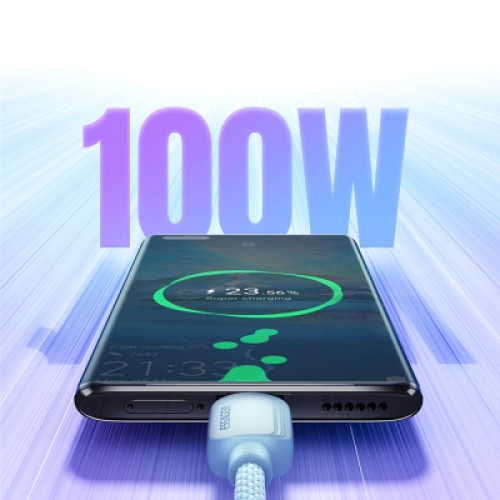 Дата кабель USB 2.0 AM to USB-C 1.0m 100W blue Essager (EXC7A-WL03-P)