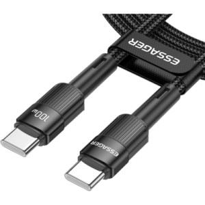 Дата кабель USB-C to USB-C 0.5m 100W black Essager (EXCTT1-XCB01)
