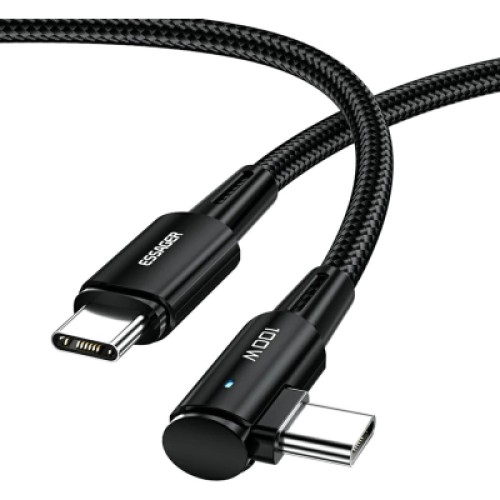 Дата кабель USB-C to USB-C 1.0m 100W black Essager (EXCTT1-CGWT01) Дата кабель USB-C to USB-C 1.0m 100W black Essager (EXCTT1-CGWT01)
