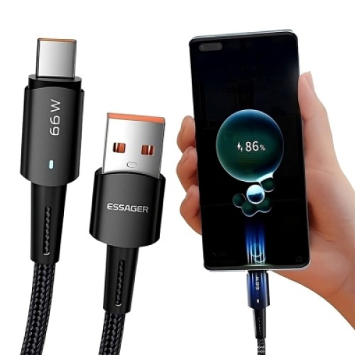 Дата кабель USB 2.0 AM to USB-C 0.5m 6A Essager (EXCT-CGB01) Дата кабель USB 2.0 AM to USB-C 0.5m 6A Essager (EXCT-CGB01)