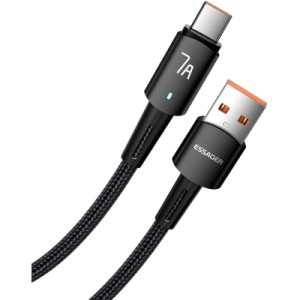 Дата кабель USB 2.0 AM to USB-C 0.5m 7A 100W black Essager (EXC7A-CGB01-P)