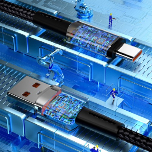 Дата кабель USB 2.0 AM to USB-C 0.5m 7A 100W black Essager (EXC7A-CGB01-P) Дата кабель USB 2.0 AM to USB-C 0.5m 7A 100W black Essager (EXC7A-CGB01-P)