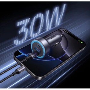 Зарядний пристрій Ugreen 2xUSB-C PD30W + 1xUSB QC3.0 EC307 gray (45843)