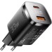 Зарядное устройство 1xUSB-C + 1xUSB 33W GaN black Essager (ECT33W-GMB01-Z)