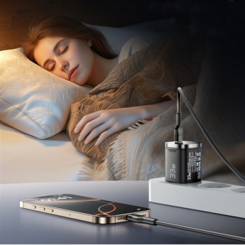 Зарядное устройство 1xUSB-C + 1xUSB 33W GaN black Essager (ECT33W-GMB01-Z)