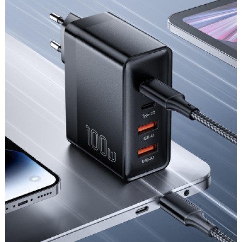Зарядное устройство 2xUSB-C + 2xUSB 100W Essager (ECT2CA-QYB01-Z)
