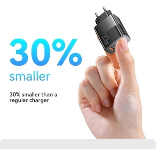 Зарядное устройство 1xUSB-C + 1xUSB 33W Essager (ECTAC-PCB01-P)